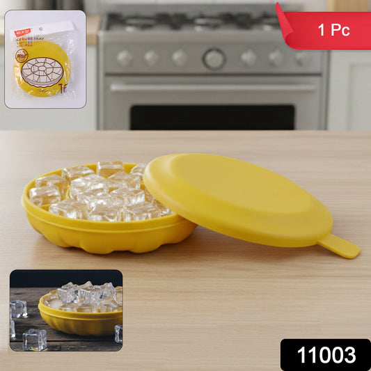 Premium round ice cube tray with lid