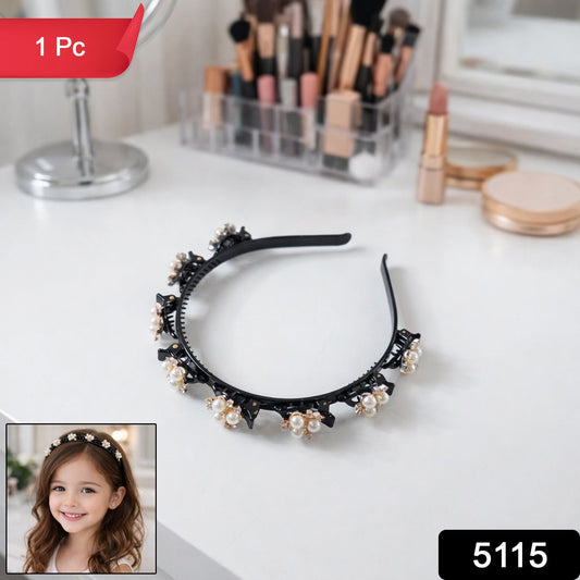 stylish pearl flower headband