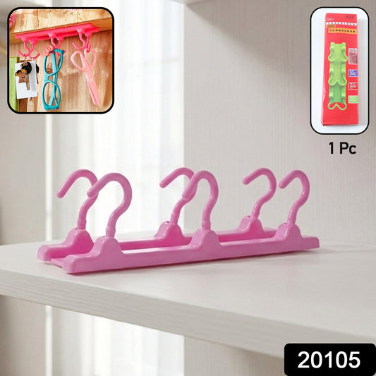 Folding hanger hook organizer