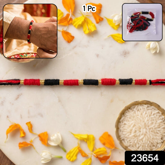 Handmade Red Black Cotton Rakhi