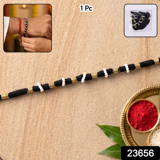 Handmade Black Cotton Rakhi