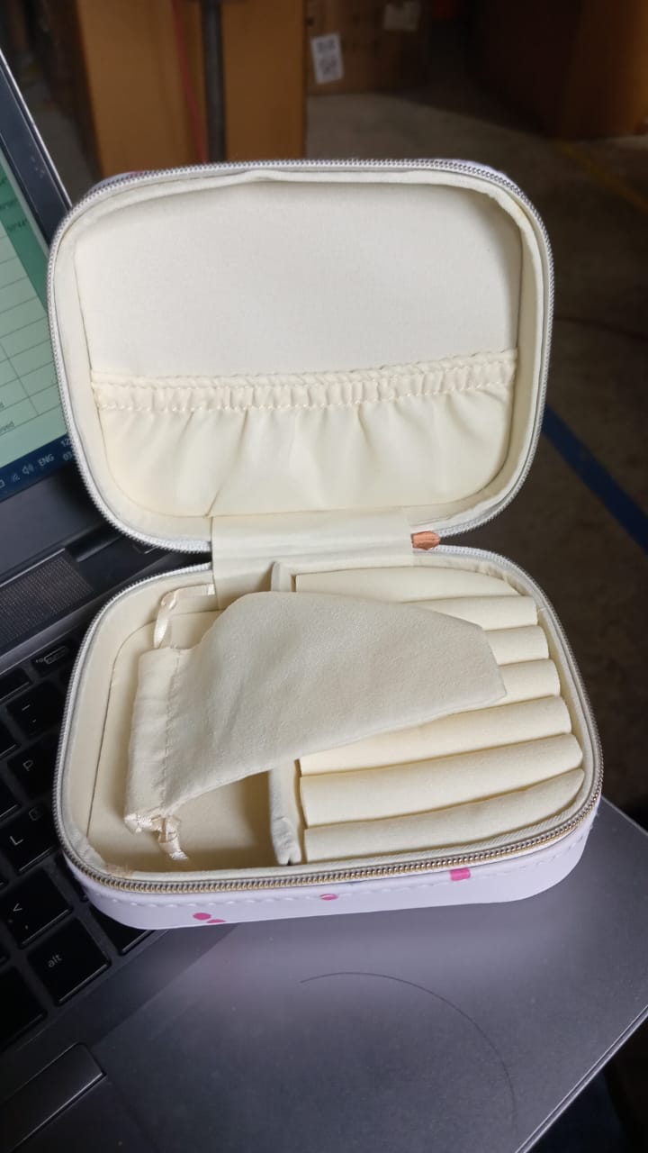 Travel jewellery case for women with separate sections for accessories India