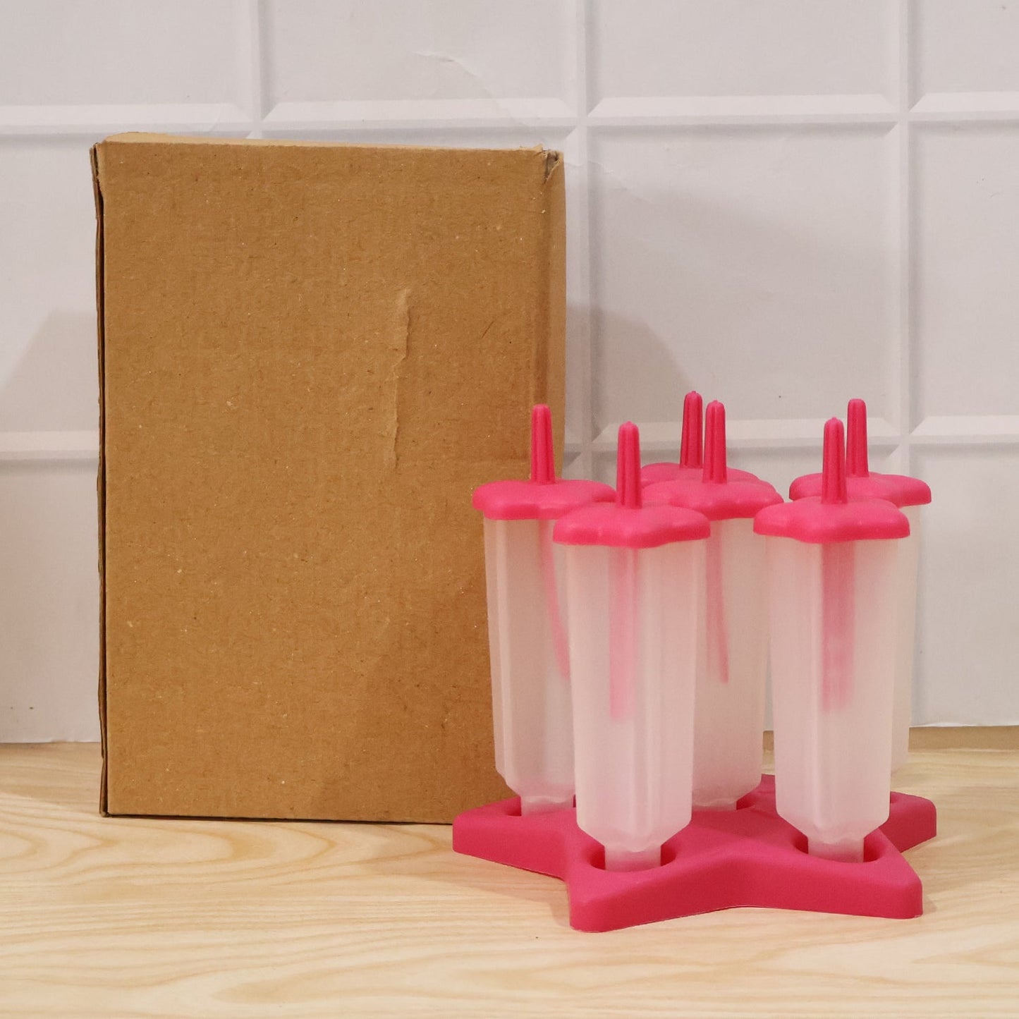 Plastic Ice Cream Molds with Lid (1 Set / 6 Pc)