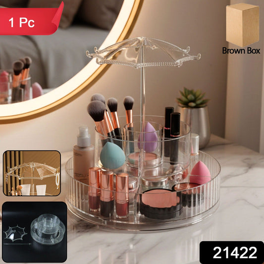Rotating cosmetic storage organizer