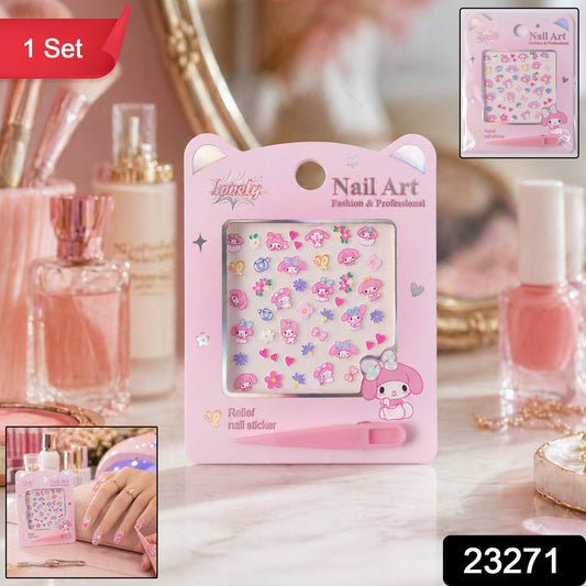 cute nail stickers applicator tool