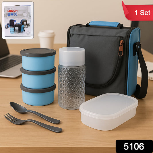 All-in-One Lunch Box with Fabric Bag for Office & School