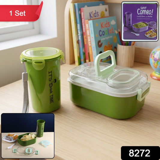 Multi-Functional 1 Set Leakproof Lunch Box with Cutlery & Tumbler