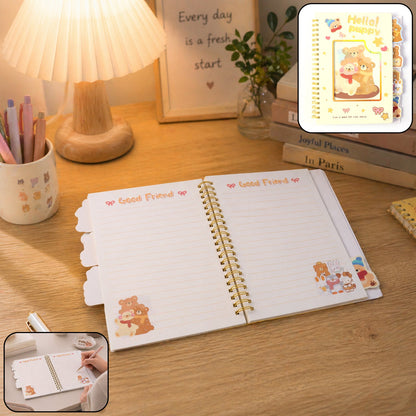 cartoon spiral diary notebook