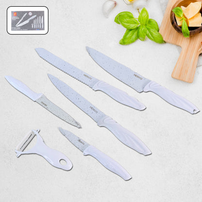 Marble Coated Kitchen Knife Set