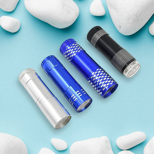 Portable Mini Torch – 9 LED Pocket Flashlight, Battery Operated (Mix Color)