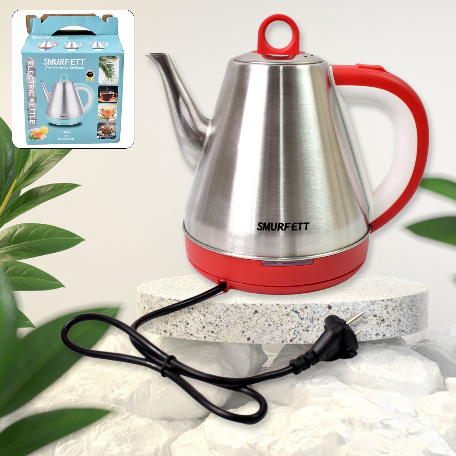 Steel Electric Kettle 1.5 Litre 