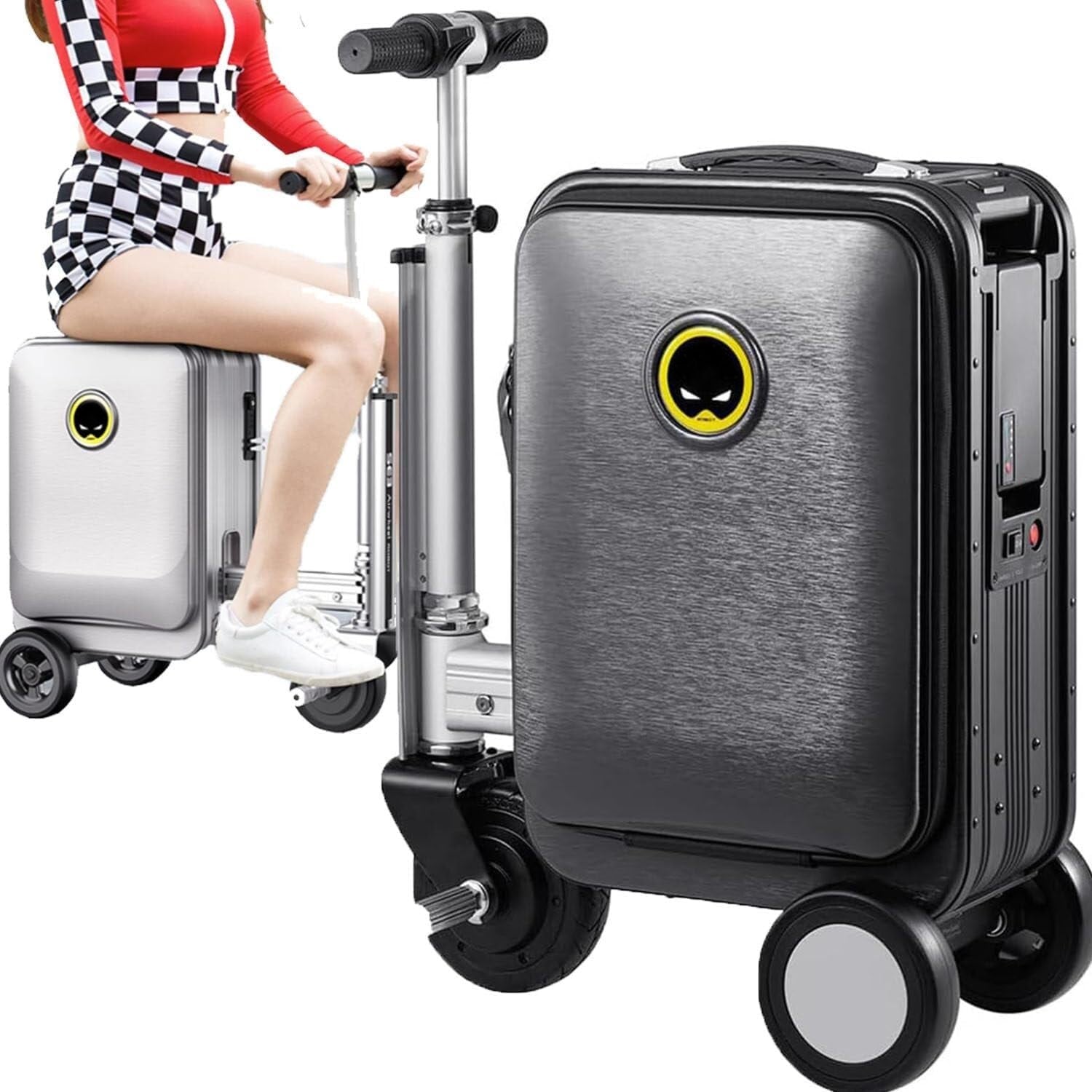  Electric Suitcase Smart Scooter Riding Luggage - key feature close-up