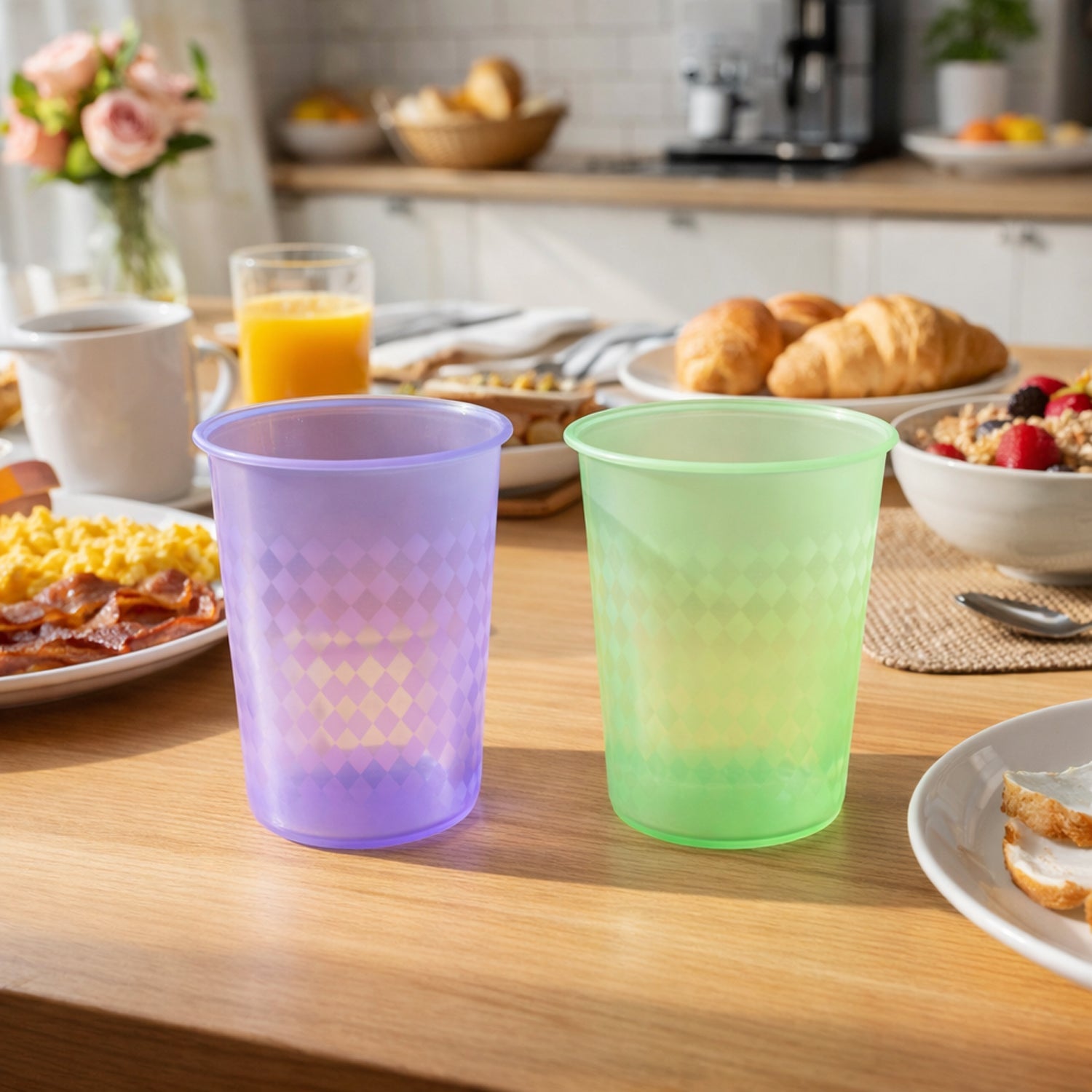 unbreakable plastic water tumbler set