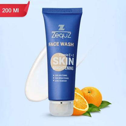 Zequz Vitamin C + E Brightening Face Wash - (200 ML)
