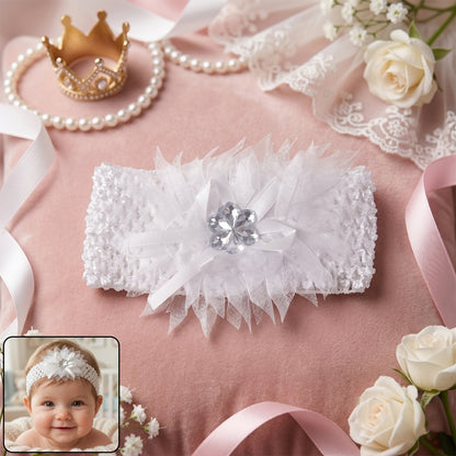 Cute Soft Elastic Floral Baby Headband Stylish Stretchable Hair Band (1 Pc)