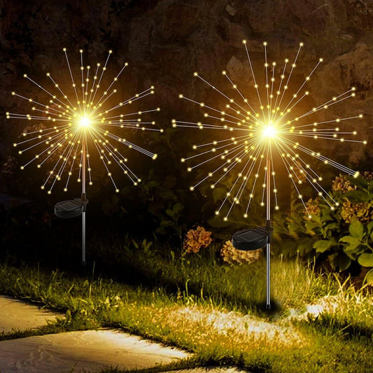 Decorative Solar Firework LED Garden Lights (2 Pc)