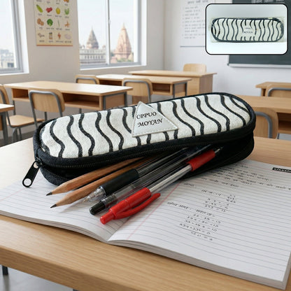 Premium Fabric Zipper Pencil Pouch (1 Pc)