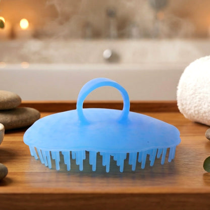 Handheld silicone shampoo brush for massage