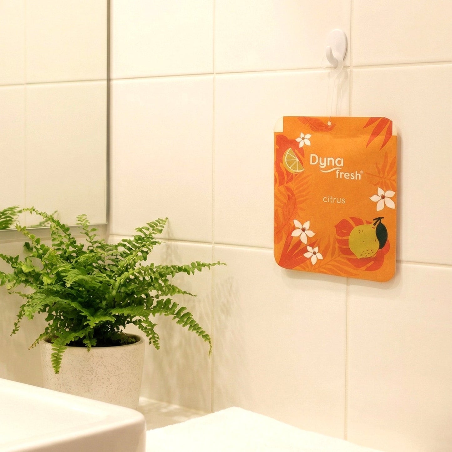 Bathroom hanging citrus gel deodorizer