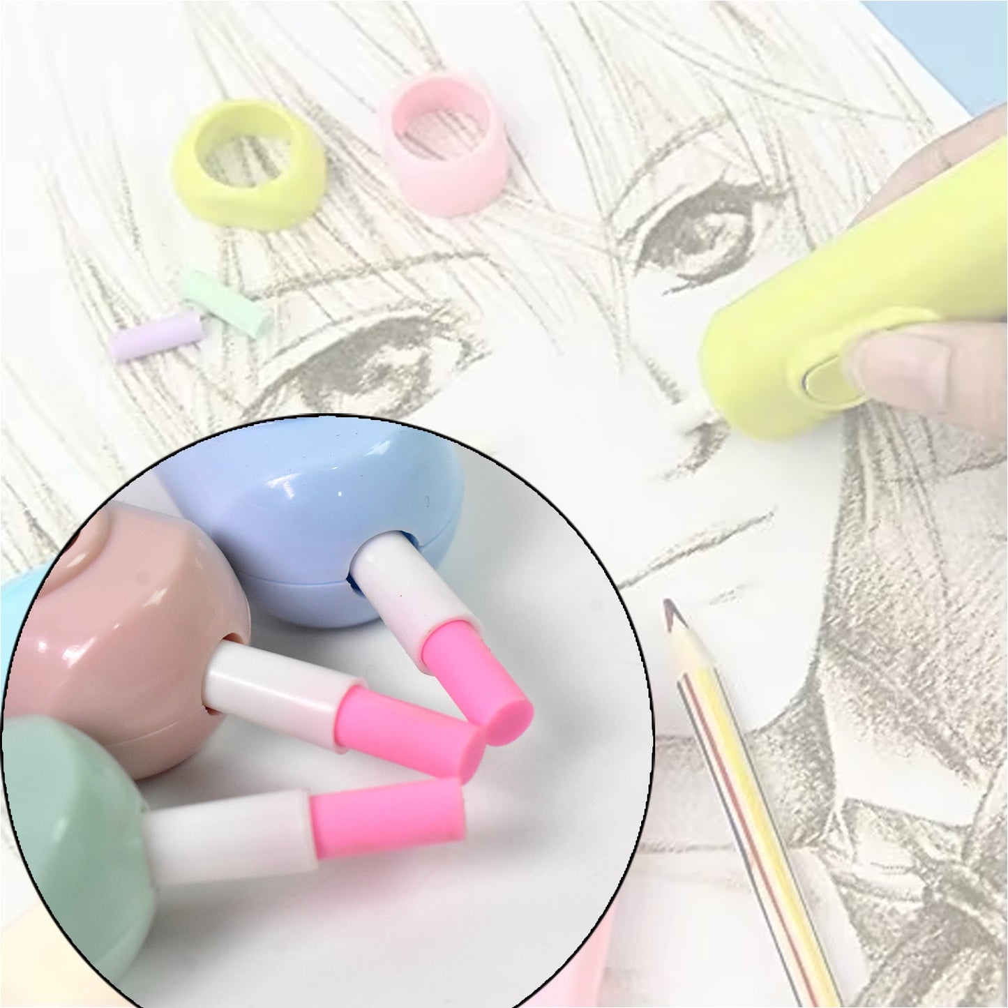 Electric Eraser Kit (Mix Design / Battery Not Included)