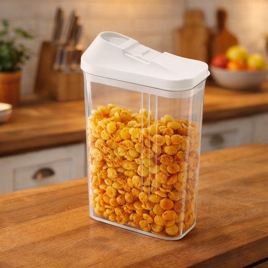 Airtight pour container for kitchen storage