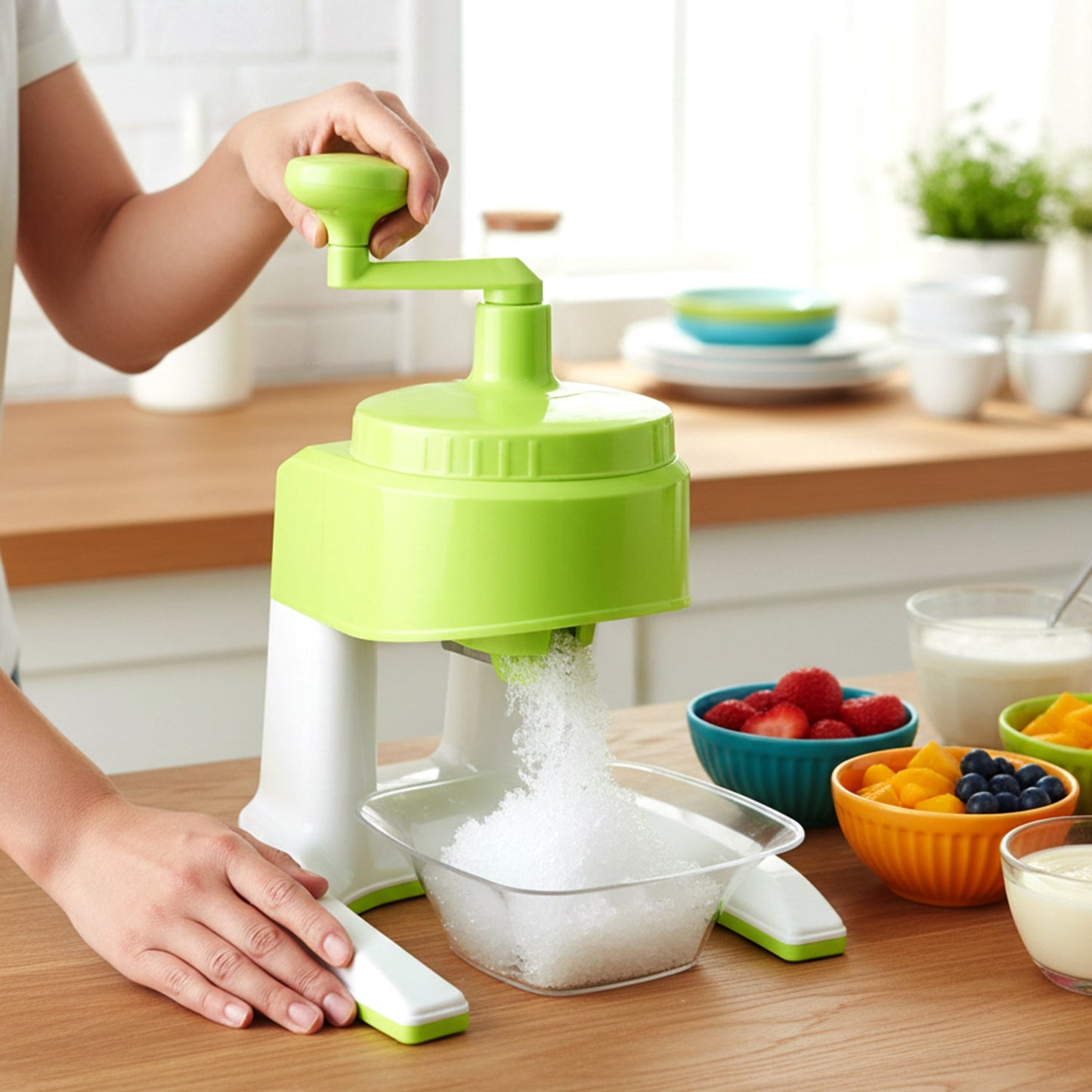 Portable snow cone ice maker