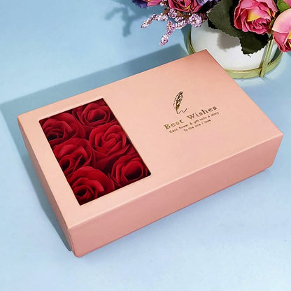 Luxury jewellery gift box with roses for necklace and ring India