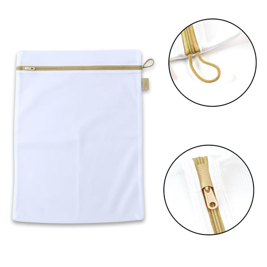 Large Mesh Laundry Bag with Zipper for Delicates & Travel Storage