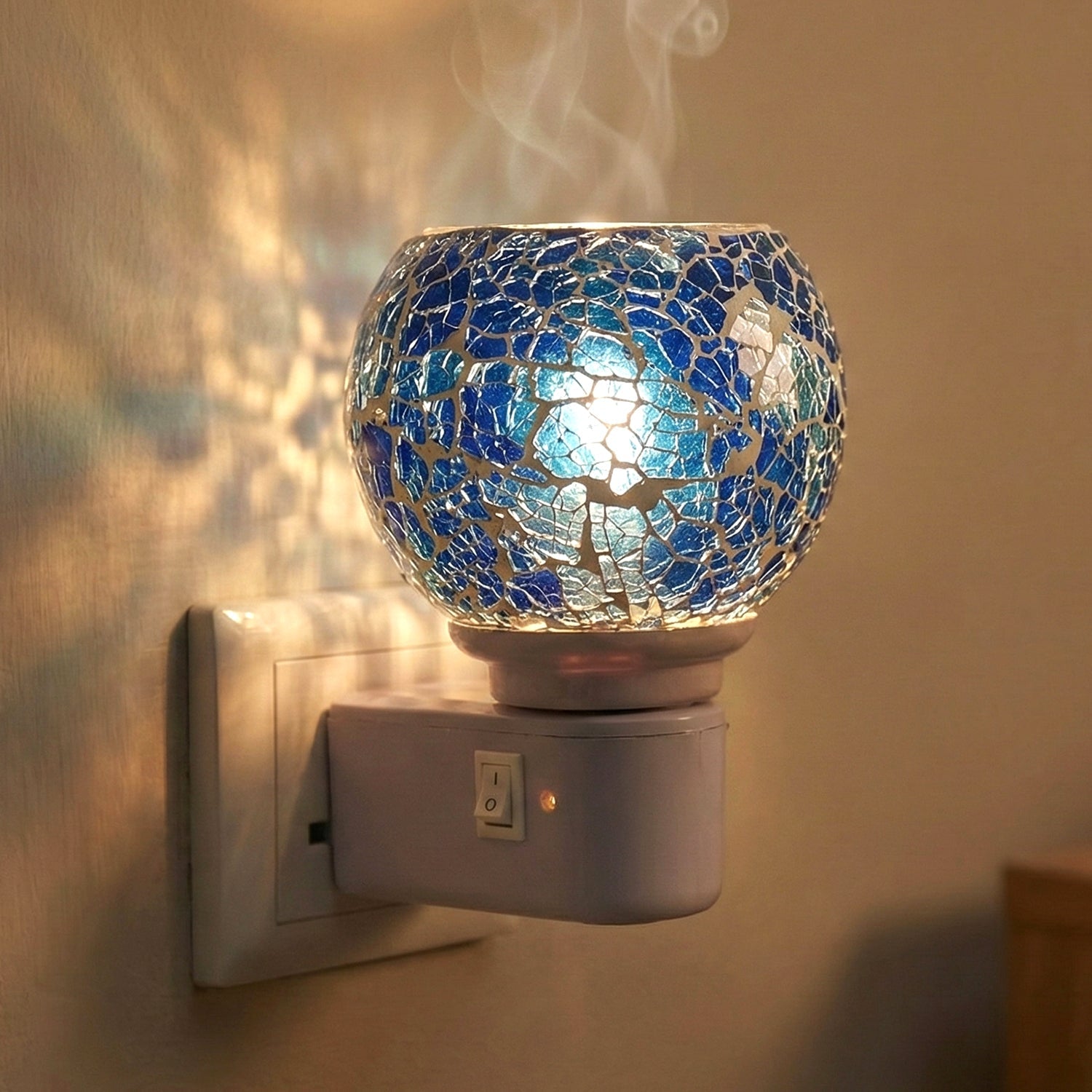 Colorful glass table lamp for home