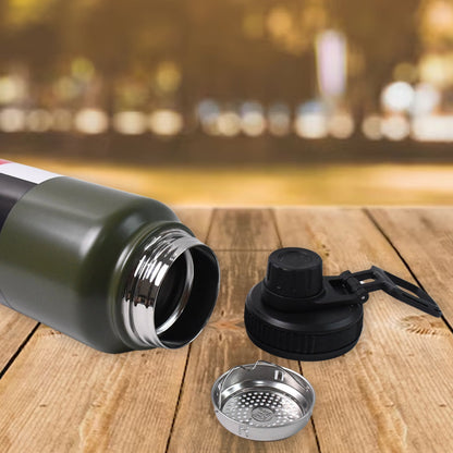 Stainless Steel Double Wall Vacuum-Insulated Drink Water Bottle (800 ML Approx / Mix Color)