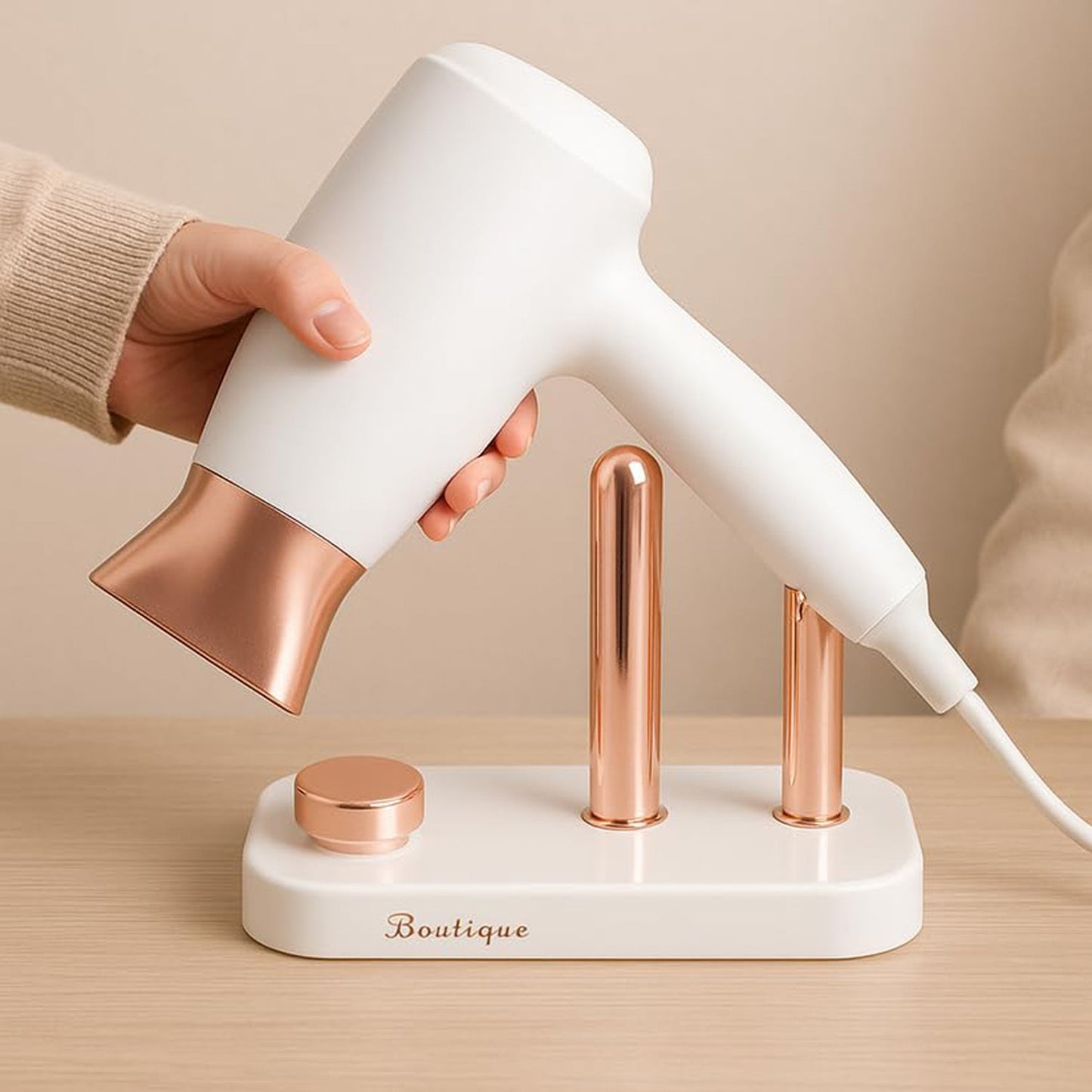 Wall Mount Hair Dryer Holder Stand Heat Resistant Blow Dryer Holder (1 Pc)