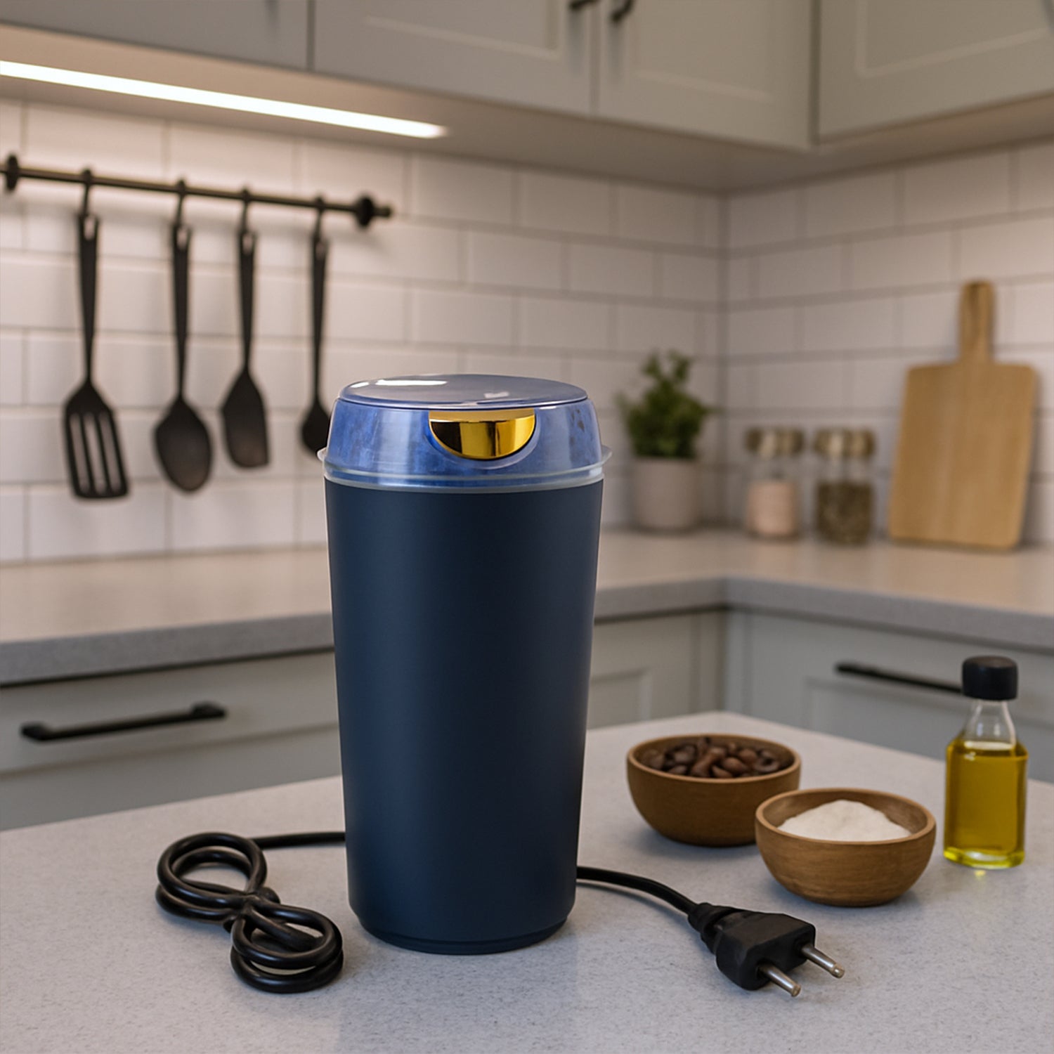  Portable 4-Blade Mini Grinder Blender - comparison shot