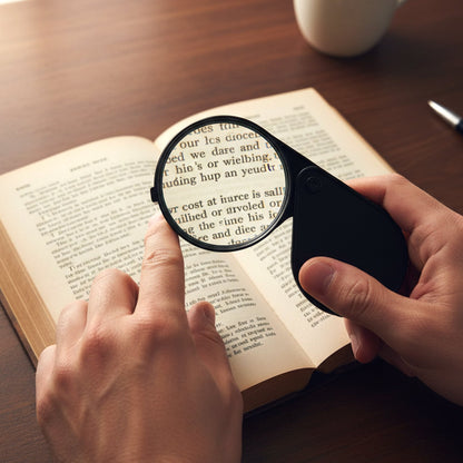Compact inspection magnifying glass