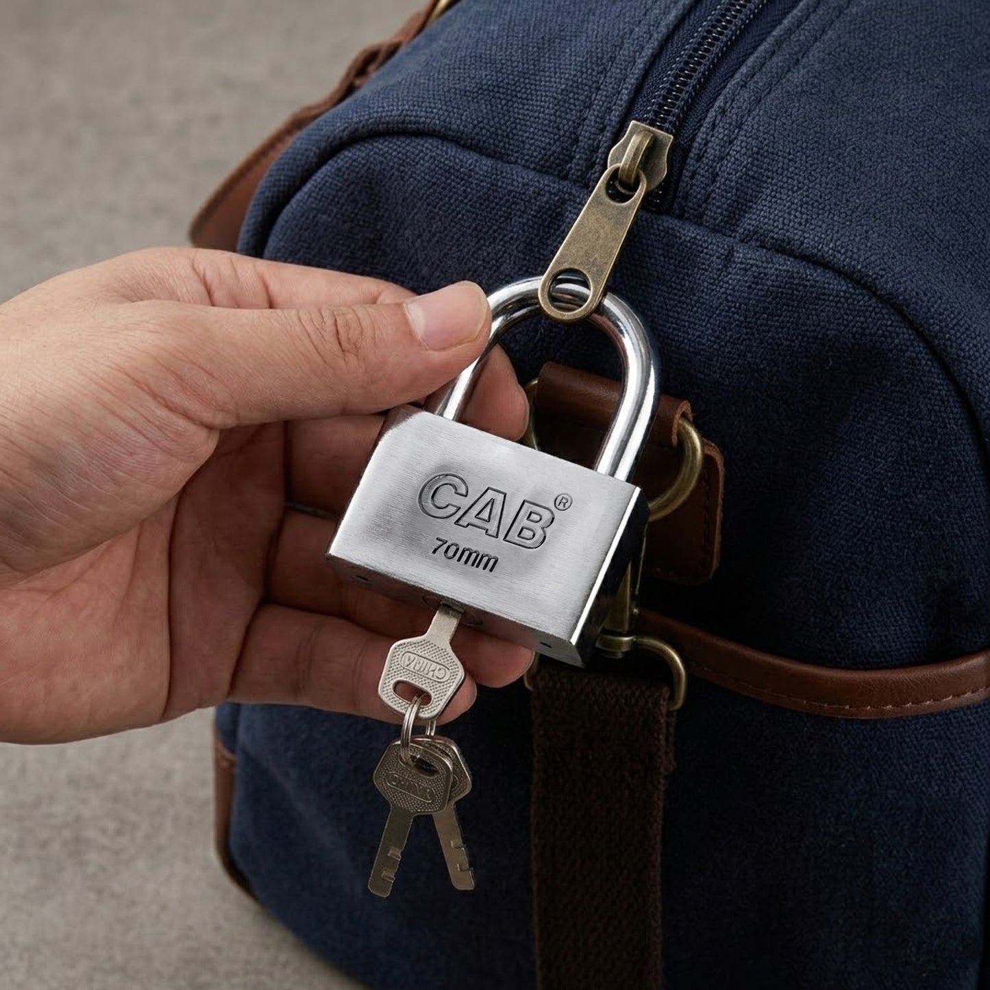 Heavy Steel Premium Square Padlock 70mm with 3 Keys  Hardened Shackle for Doors