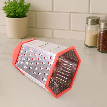 Supermom 7-in-1 Heavy Duty Stainless Steel Box Grater with Ergonomic Handle (1 Pc)