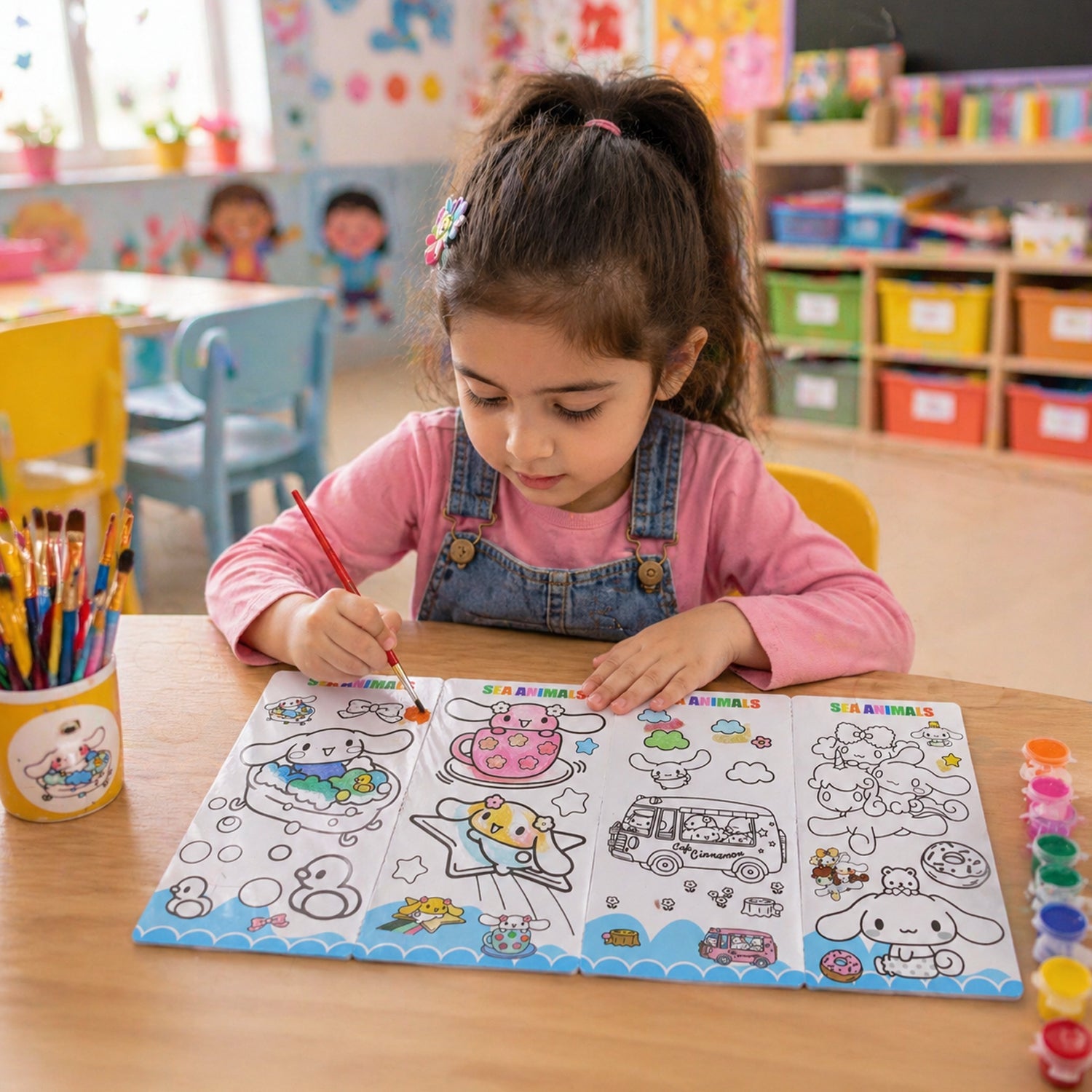 children DIY colouring kit set