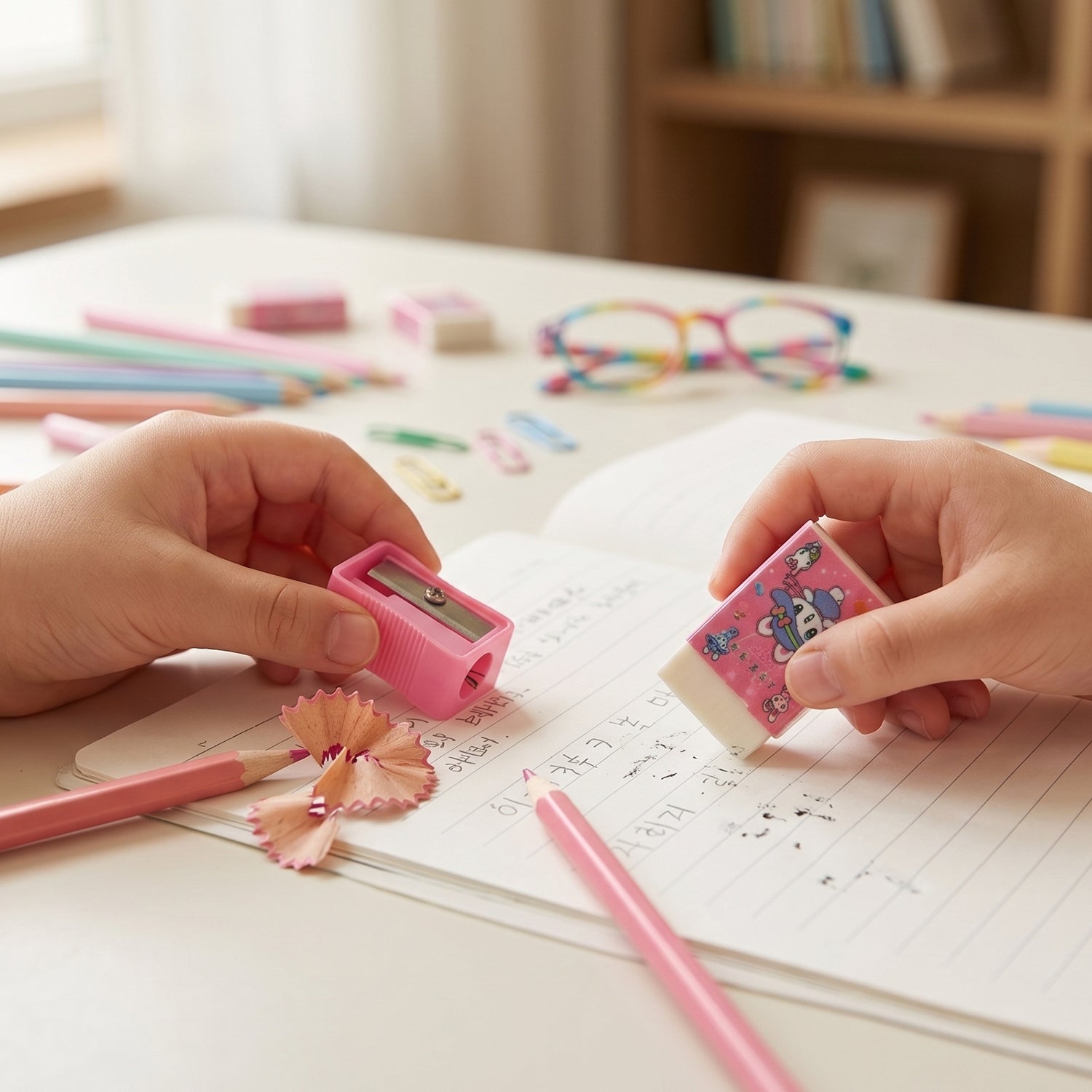 Kids school kit components shot