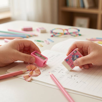 Kids school kit components shot
