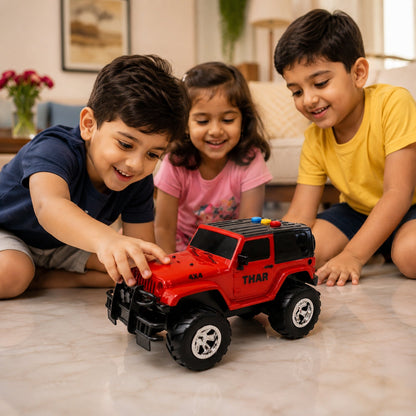 Kids Hunter Off-Road Friction Powered Toy Jeep Car (1 Pc)