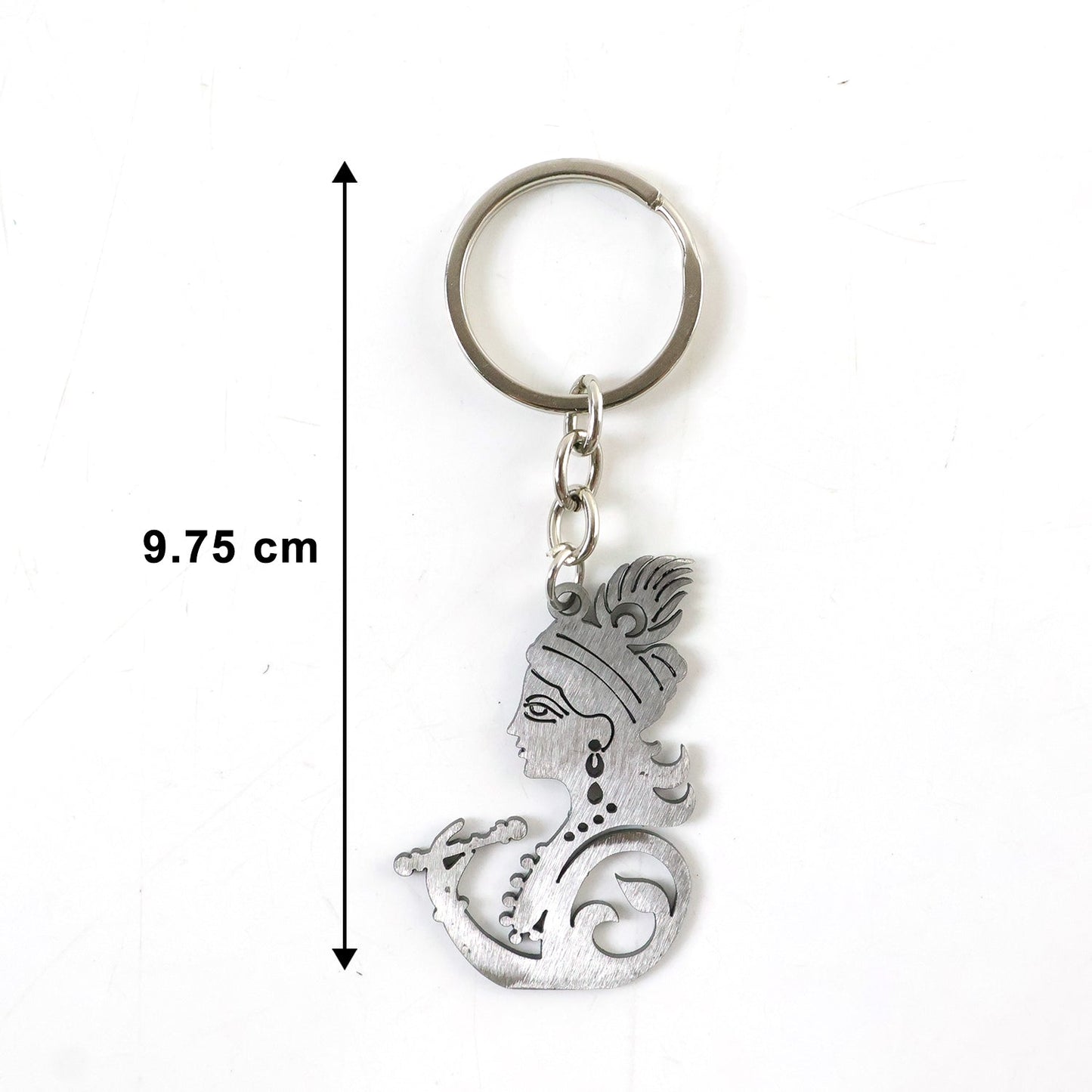 Premium Metal Krishna Face Keychain 1 Pc