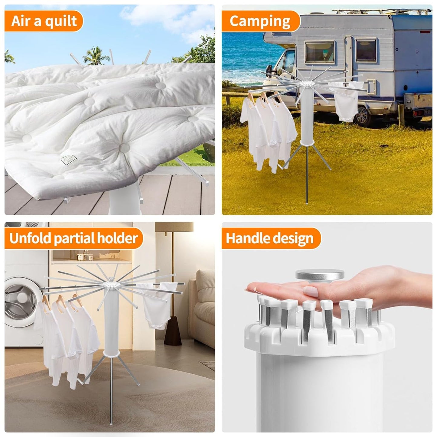 rotating clothes drying stand
