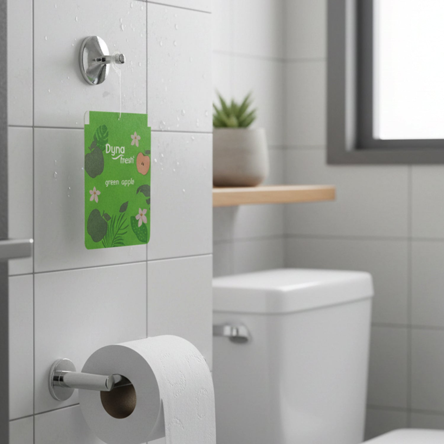 Bathroom green apple gel air freshener