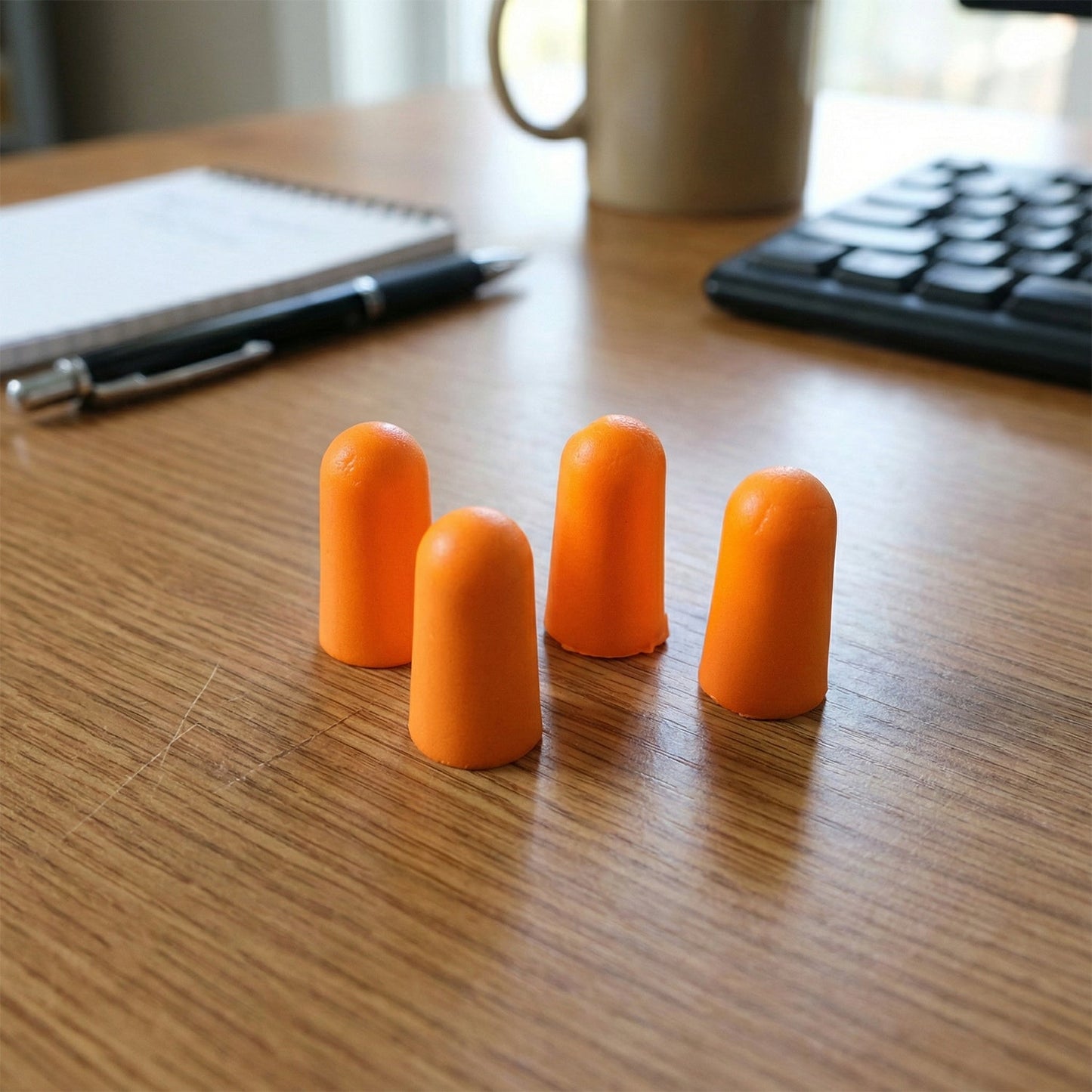 Soft Foam Noise Reduction Ear Plugs with Storage Case (4 Pair / 8 Pcs)