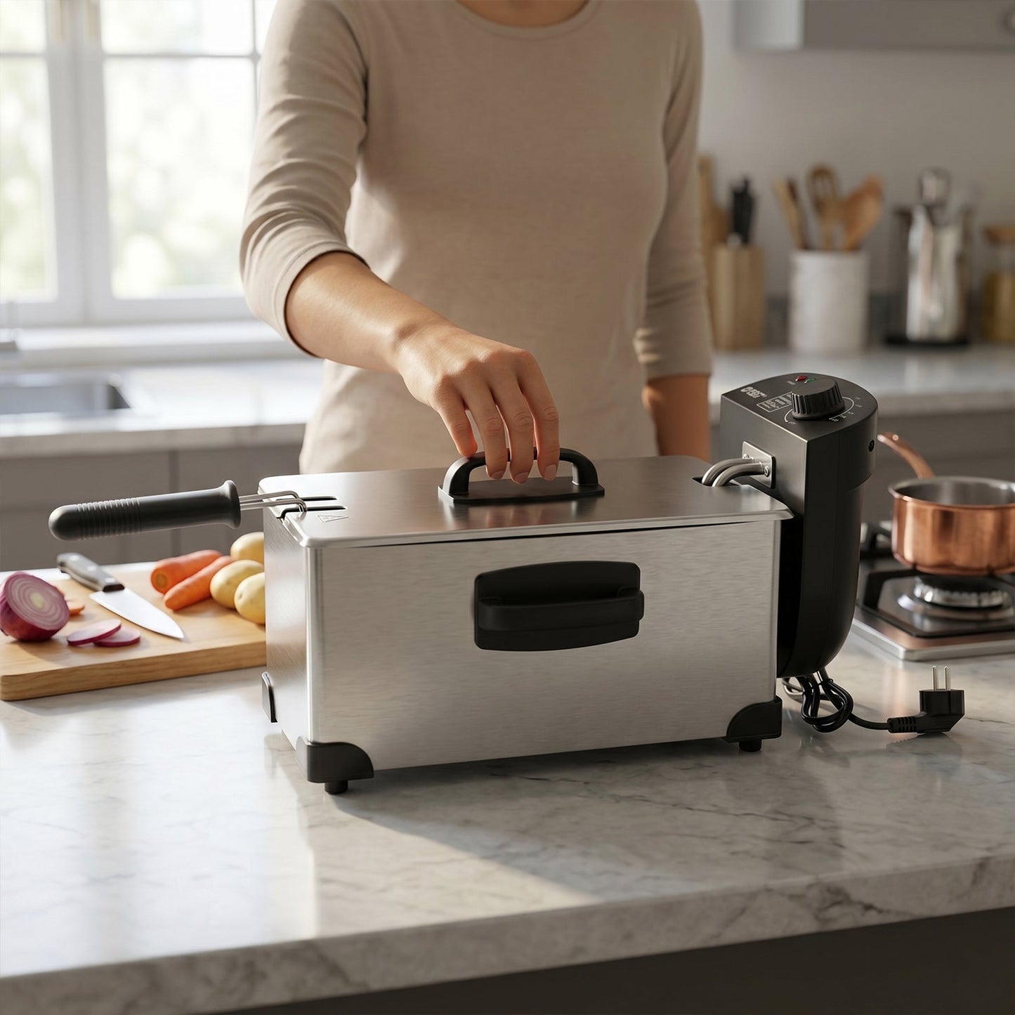 Orbit Heavy Duty 2000W Deep Fryer with 3 Litre Oil Capacity
