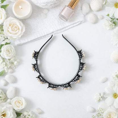 decorative floral pearl hairband
