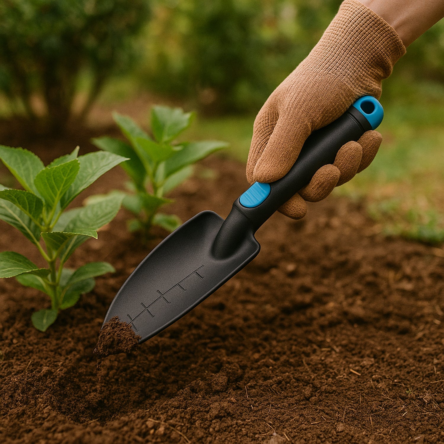 Durable plastic garden shovel