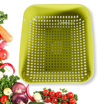 Multipurpose Small Plastic Kitchen Basket, Vegetables and Fruits Washing, (20x17 Cm)