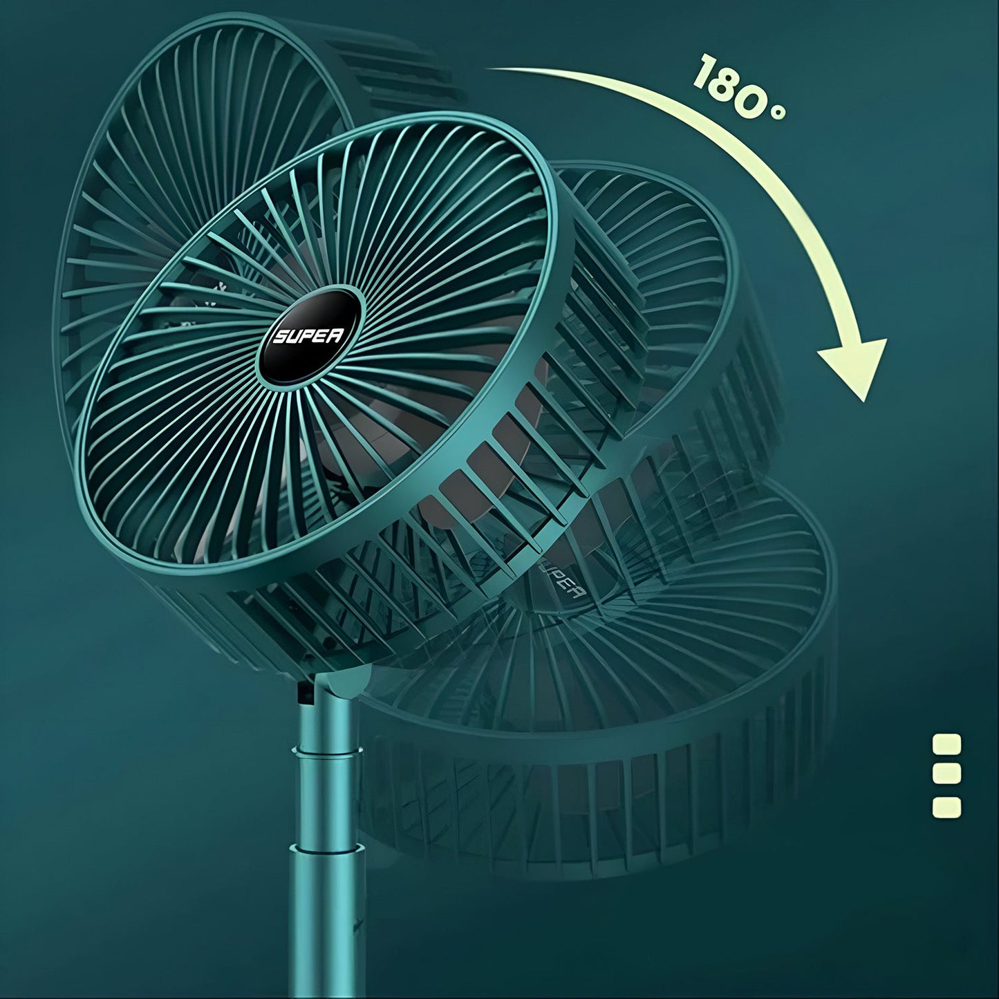  Adjustable Portable Desktop Fan - scale and size reference