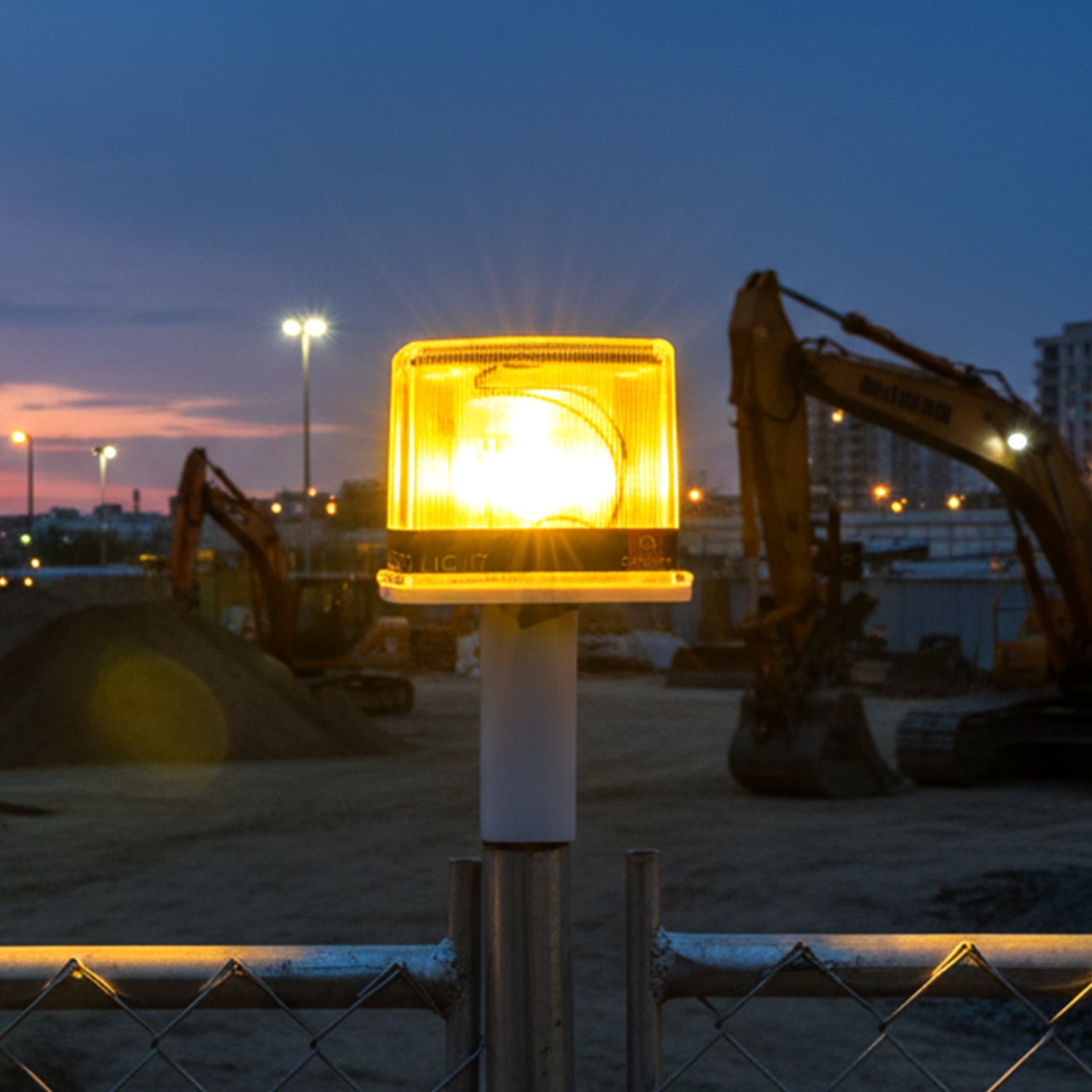 Solar Flashing Warning Light