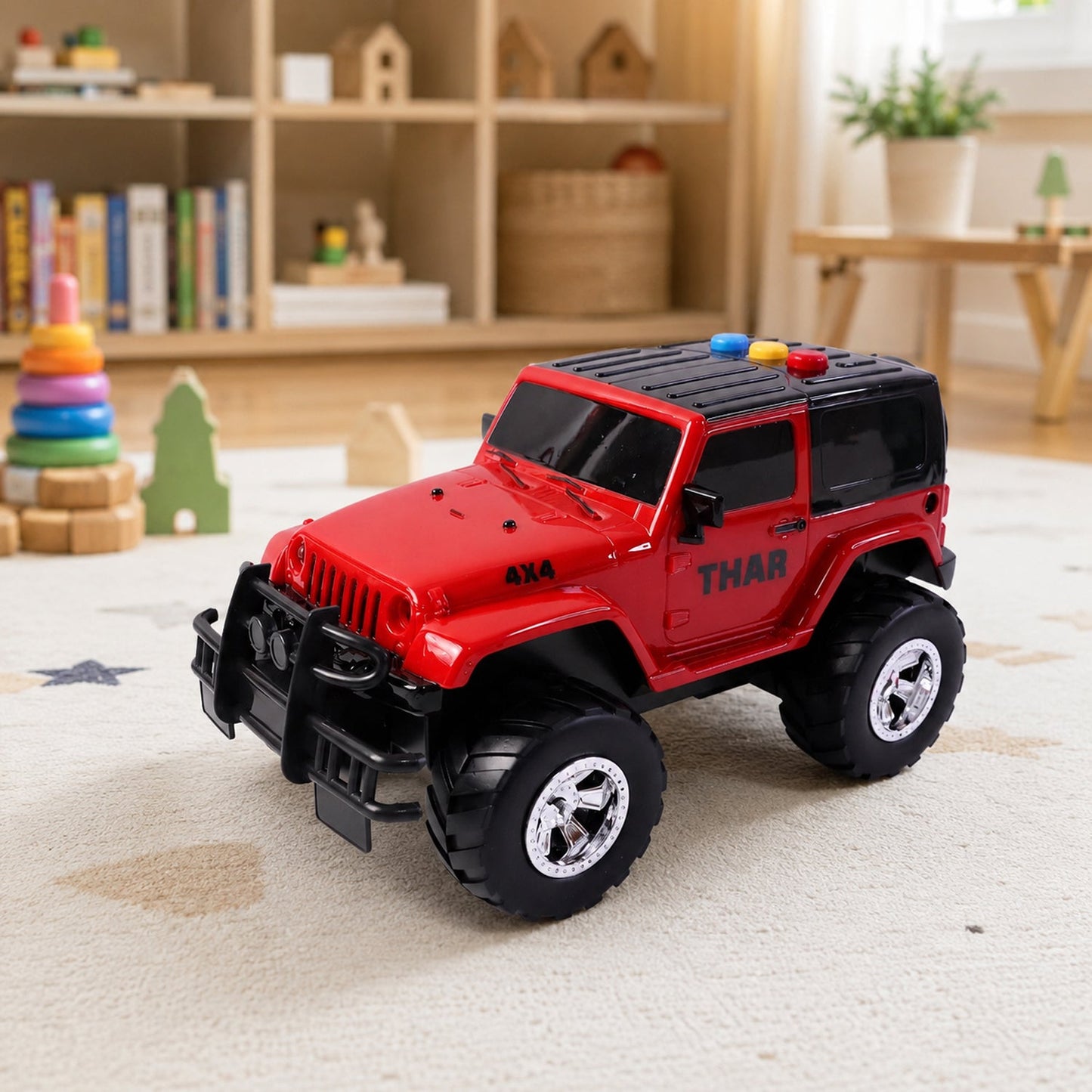 Kids Hunter Off-Road Friction Powered Toy Jeep Car (1 Pc)